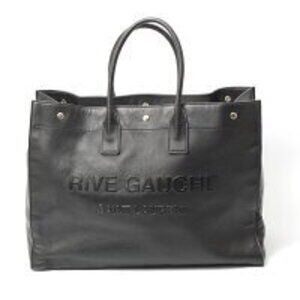 Saint Laurent Rive Gauche Tote Bag Black Calfskin